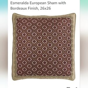 Croscill Burgundy and Gold Pillow Shams 2 PIECE